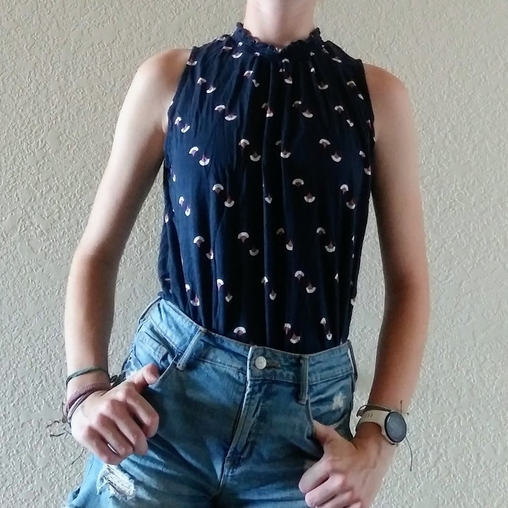Ann Taylor mock neck tank top